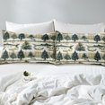 thumbnail image 3 of Bass Fish Fitted Sheet Queen Size,Pine Tree Jungle Bedding Set 3Pcs for Kids Adult Room Decor,Fishing and Adventure Bed Sheet Rustic Green Striped Deep Pocket Sheet,2 Pillowcases（No Top Sheet）, 3 of 5