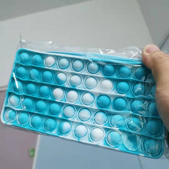 Fidget Toys Popits Pencil Case Sensory Silicone Bubble Stationery Storage Bag