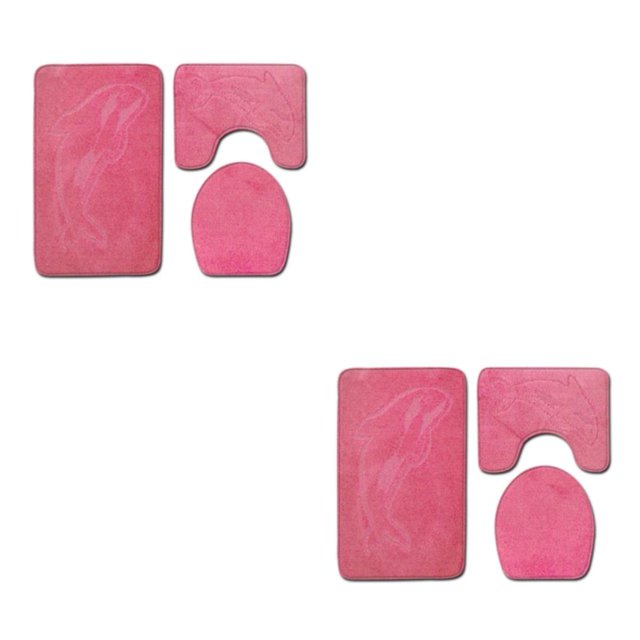 kurtrusly 3pcs Polyester Absorbent Bath Mat For Bathtub And Shower Easy To Install Durable Anti-slip PJ210611-B004 2Set