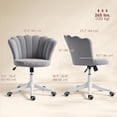 thumbnail image 3 of HOMCOM Office Chair, Swivel Desk Chair with Adjustable Height, Backrest, 3 of 10