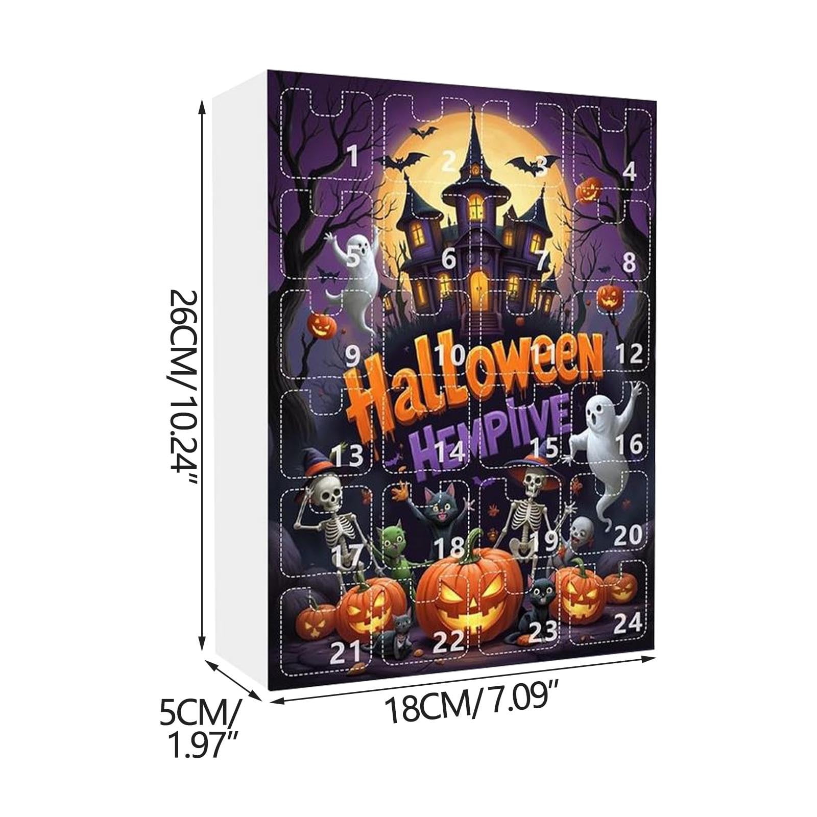 Unbranded Halloween Countdown Figurine Calendar Spooky Decorative Piece