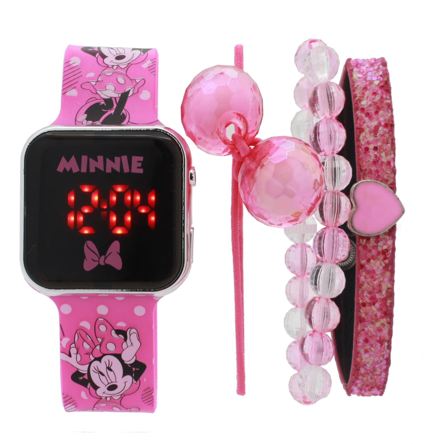 Minnie pour filles Montre à affichage avec ensemble de bracelets