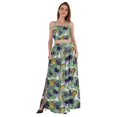 thumbnail image 1 of Bimba 2 Pcs Robe de Plage Sexy pour Femmes Imprimée Smockée Crop Top & Longue Jupe Ensemble, 1 of 7