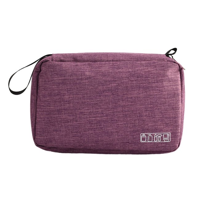 Makeup Bag Portable Hook Design Polyester Multiple Compartments Travel Cosmetic Organizer for Women
