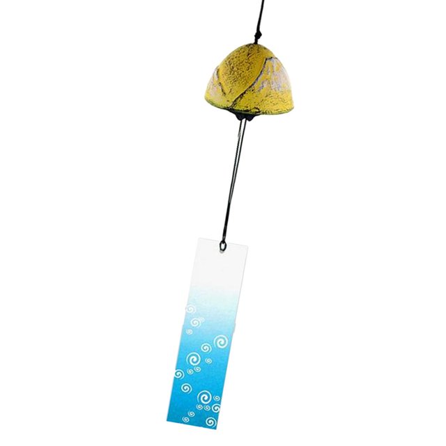 GROWTH TANK Creative Japanese Iron Wind-bell Temple Wind-chime Round-Shaped Yellow 4