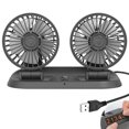 thumbnail image 1 of Yeacher Dual Heads Car Fan Portable Air Cooling Fan Silent Electric Fan 360° Rotation with, 1 of 8