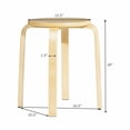 thumbnail image 2 of Gymax Set of 4 18'' Stacking Stool Round Dining Chair Backless Wood Home Decor, 2 of 10