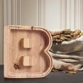 thumbnail image 4 of Agiferg Personalized Wooden Name Money Box Wooden Deposit Box Twenty Six English Letters, 4 of 6