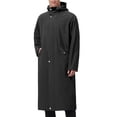 thumbnail image 2 of Pitauce Ponchos de Pluie Longs à Capuche pour Hommes, Fermeture Éclair Complète, Imperméables, Vestes de Pluie Compressibles pour Course, Randonnée, Cyclisme, Manteau de Pluie avec Poches, 2 of 9