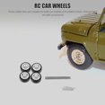 thumbnail image 4 of Silver Mini Car Wheels 4Pcs Star Shaped With Five Claws For Model Customization, 4 of 8