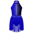 thumbnail image 3 of Runhomal Robe de Danse Ballet Sans Manches pour Filles Enfants, Robe de Patinage Artistique, Justaucorps de Gymnastique, Ballerine, Bleu 10, 3 of 6
