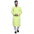 thumbnail image 2 of Atasi Solid Traditional Kurta For Men Chinese collar Long Shirt Ethnic Clothing, 2 of 7