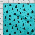 thumbnail image 3 of oneOone Tissu Popeline Coton Rouge Arbre de Noël Matériel de Robe Tissu Imprimé Tissu au Mètre 56 Pouces de Large, 3 of 4