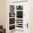thumbnail image 4 of Costway Mirror Jewelry Cabinet with Full Length Clear Mirror & Internal LED Lights Hooks, 4 of 9