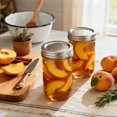 thumbnail image 4 of 12 oz Mason Jars with Lids 6 Pcs, Regular Mouth Canning Jars with Seal Bands, 12 oz Glass Jar with lid for Soft Drinks, Juice, Jam, Jelly, Sauce, Dessert, Overnight Oats, Pickles, 4 of 8