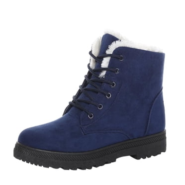 XZNGL Boots for Women Winter Womens Winter Boots Snow Boots Flat-Heel Autumn And Winter Plus Size Cotton Short Womens Boots