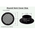 thumbnail image 3 of Achtek 10" Duct opening Solid Cast Aluminum Round Grille ( 12" Round Overall) | Powder Coated BLACK- With Holes For Wall / Ceiling, 3 of 9