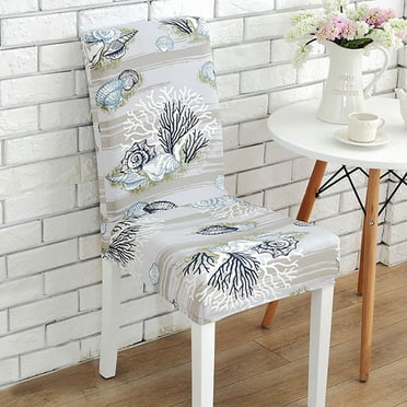 Meitianfacai Dining Room Chair Covers, Stretch Parsons Chair Slipcovers Removable Washable Spandex Printed Chair Seat Protector Cover for Hotel, Office, Ceremony, Banquet, Wedding Party,Multicolor