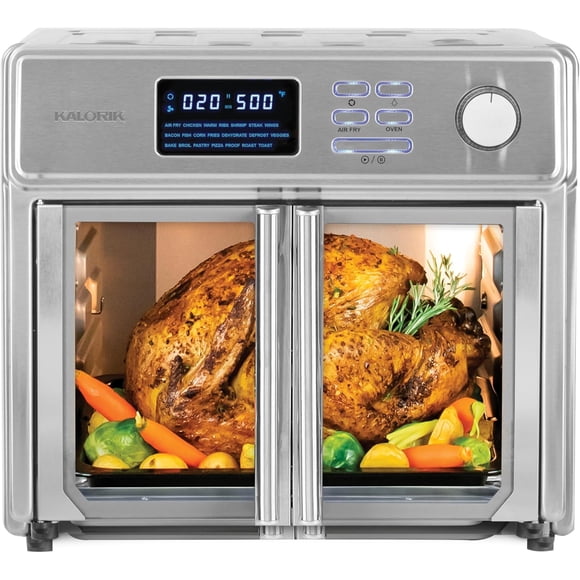 Kalorik MAXX 26 Quart French Door Digital Air Fryer Oven, 10-in-1 Countertop Convection Toaster