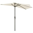 thumbnail image 1 of Outsunny Parasol Demi-Parasol de Patio 9,8 Pi Pare-Soleil, Manivelle, Crème, 1 of 10