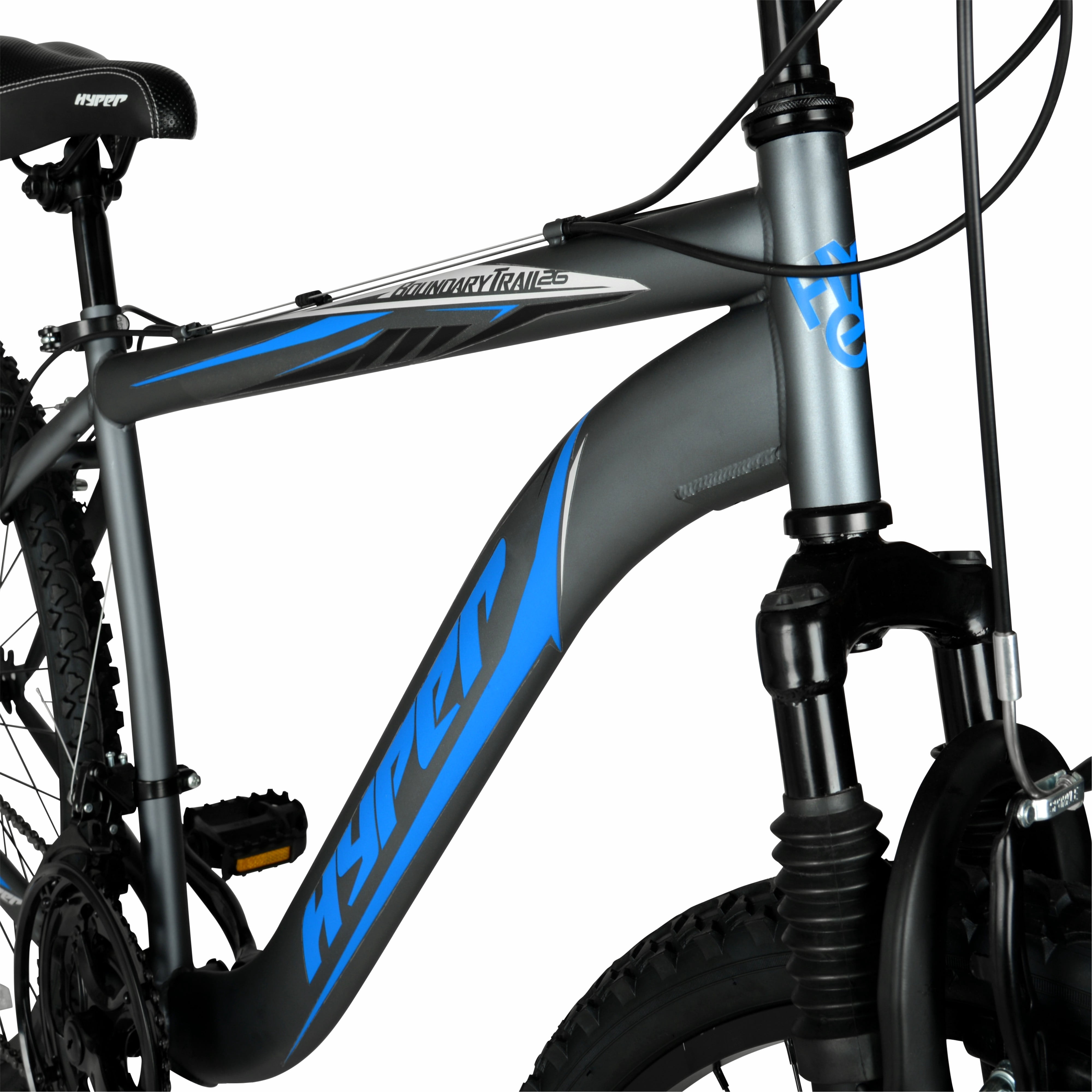 Hyper Bicycles 26” Men’s Boundary Mountain Bike, Gray