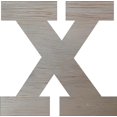 thumbnail image 1 of Wooden Block Letters, Unfinished 4'' Rockwell X, Craft, 1 of 1