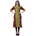 thumbnail image 2 of Moomaya Kurti Imprimée pour Femmes, Kurta Tunique Longueur Genou, Hauts à Col en V, Robe Grande Taille, 2 of 6