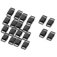 thumbnail image 1 of Unique Bargains Handbag Plastic Strap Double Side Quick Release Buckle Fastener Black 20 Pcs, 1 of 3