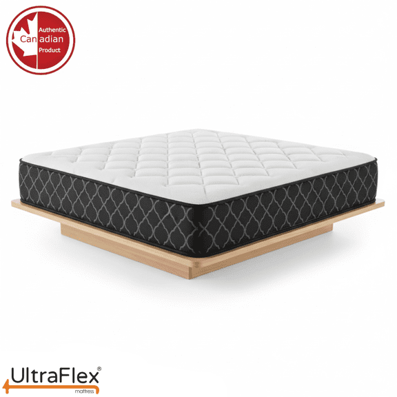 UltraFlex® SUMMIT Queen Size Firm Mattress, Canadian-Made Orthopedic Pocket Coil Hybrid Quilted Top, Foam Encasement & Cooling Comfort for All Ages