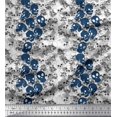 thumbnail image 1 of Soimoi Rayon Fabric Skull Halloween Printed Fabric 1 Yard 56 Inch Wide, 1 of 3