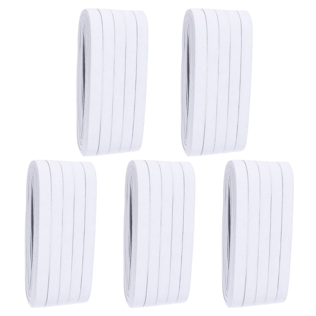 MasteelfCA Bobine Élastique Épaisse en Tricot Élastique Haute Élasticité pour Couture 1/2 Pouce de Large (Blanc)