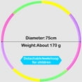 thumbnail image 2 of 30" Adjustable Kids Exercise Hoop Detachable 3-16 Child Fitness Hoop Toy, Multi-Color, 2 of 6