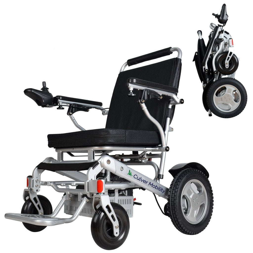 LEON Foldable Lightweight Motorized Premium Electric Wheelchair 400lbs Max Load -500W- 18Miles