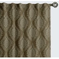 thumbnail image 2 of Vargottam Cotton Curtains for Windows - 3-in-1 Rod Pocket/Back Tab Short Window Drapes - Light Filtering Cotton Panels - Set of 2, 52"x63" - Leaf Block Pattern (Green), 2 of 8