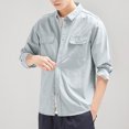 thumbnail image 4 of Pisexur Coupe-Vent Veste Mode Homme Couleur Unie Manches Longues Sans Capuche Décontractée Vestes de Randonnée Vestes d'Automne pour Hommes, 4 of 9