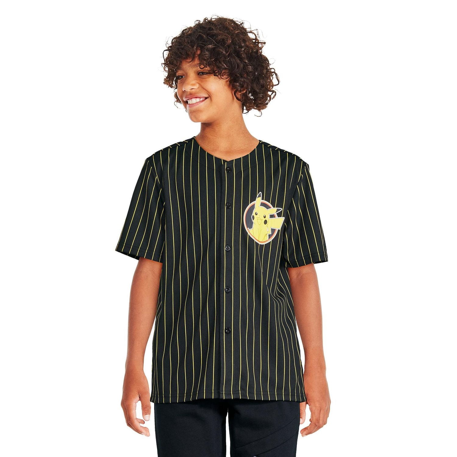Pokemon Boys' Pikachu Baseball Shirt