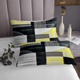 thumbnail image 3 of Erosebridal Futuristic Abstract Coverlet Set Queen, Geometric Ombre Bedding Set, Chic Square Decor 3pcs, 3 of 5
