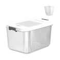 thumbnail image 3 of Lipstore Grain Rice Storage Container Airtight Rice Storage Bin for Cereal Flour Nuts 12.5KG White, 3 of 8