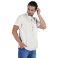 thumbnail image 3 of Atasi Short Kurta Mandarin Collar Tee Solid Short Sleeve Henley Shirt With Pocket, 3 of 7