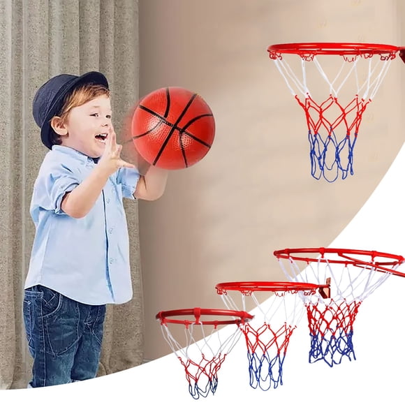Portable Steel Basketball Rim Replacement with Net – Heavy Duty Weather Indoor Outdoor Hoop for Home Court and Gym