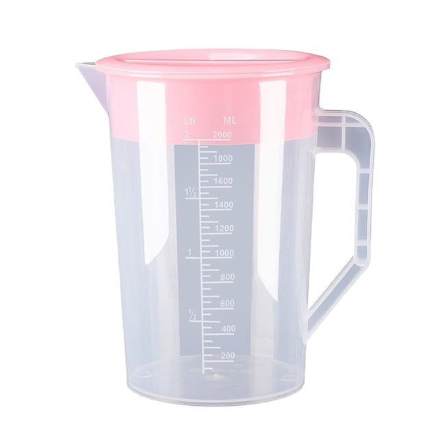 Dvruxg 2000ml Large Capacity Water Jug Clear Scale Measuring Cup Cooler High Transparency Home and Office Kettle Easy Clean Food-Grade Plastic Jug