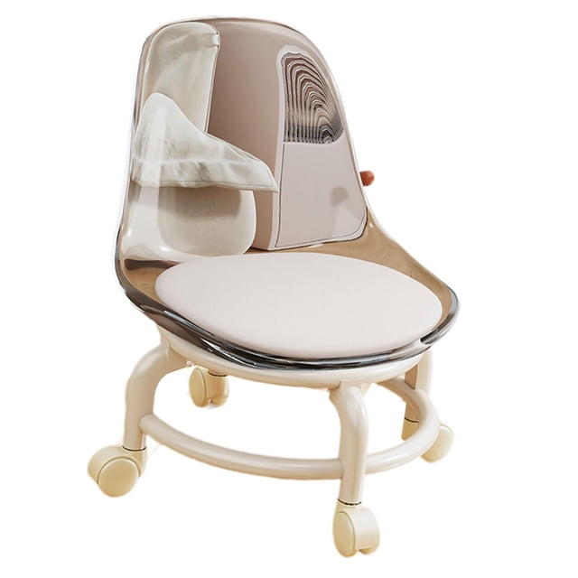 GROWTH TANK Tabouret Roulant Bas Siège Roulant Tabouret de Nettoyage Chaise pour Cuisine Maison Mise en Forme Blanc