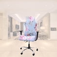 thumbnail image 3 of fastboy Swivel Computer Gaming Chair Cover Stretch Armchair Cover Pink Flower, 3 of 9