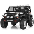 thumbnail image 1 of Costway Camion pour Enfants 12 V à Chevaucher, Voiture Électrique Télécommandée avec Lumières et Musique, Noir, 1 of 10