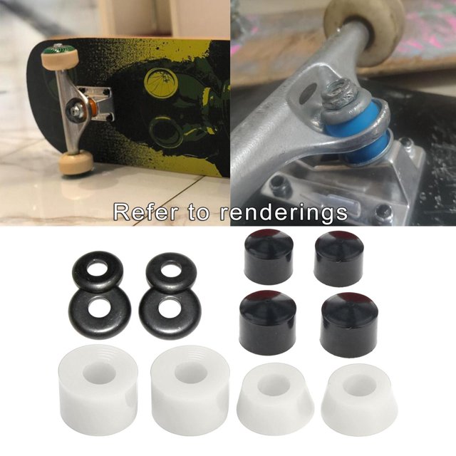 PU Choc Planche à Roulettes Rondelles de Remplacement de Bague Portent Résistant Écrous Camion Planche à Roulettes Longboard Accessoire - Blanc