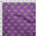 thumbnail image 3 of oneOone Viscose Jersey Fabric Elephant Block Print Fabric BTY 60 Inch Wide, 3 of 5