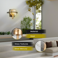 thumbnail image 5 of ELK Home Oriah One Light Wall Sconce Matte Black Mercury Glass Shade, 5 of 5