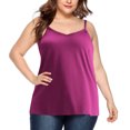 thumbnail image 1 of ohmzyzo Womens Plus Size Tank Tops V Neck Sleeveless Cami Adjustable Spaghetti Strap Camisole Summer Basic Tank Shirts, 1 of 6