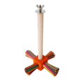 thumbnail image 3 of Wood Parrot Perch Cage Accessories Tabletop Bird Perch Bird Training Perch Stand Colorful, 3 of 9