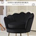 thumbnail image 4 of HOMCOM Modern Accent Chair Velvet Fabric Leisure Club Chair with Gold Legs, 4 of 10